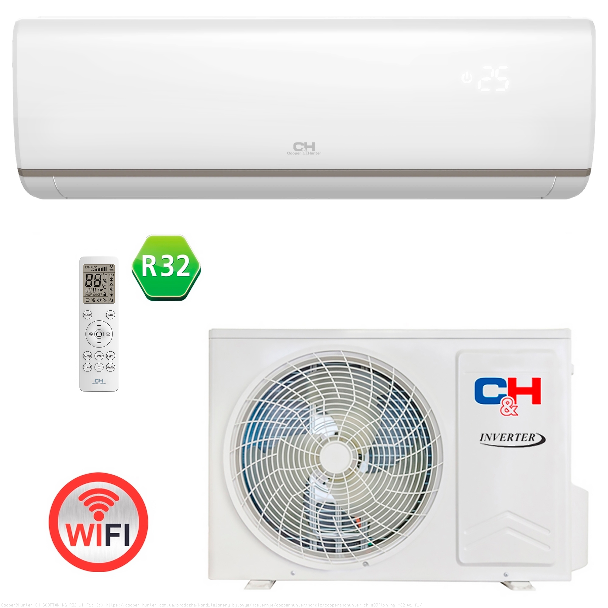 Кондиціонер Cooper&Hunter CH-S12FTXN-NG with WiFi (Nordic)