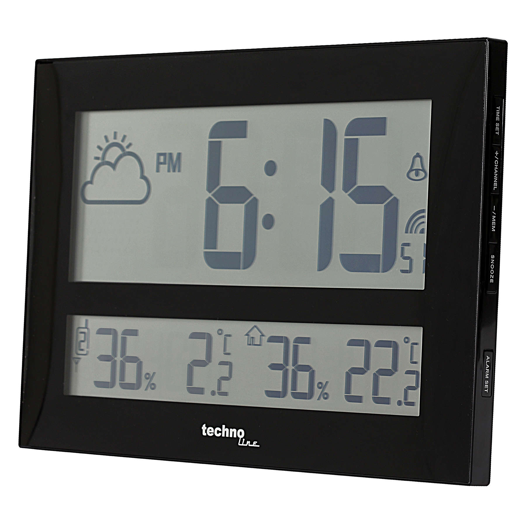 Настінний годинник Technoline WS8011 Black 54876
