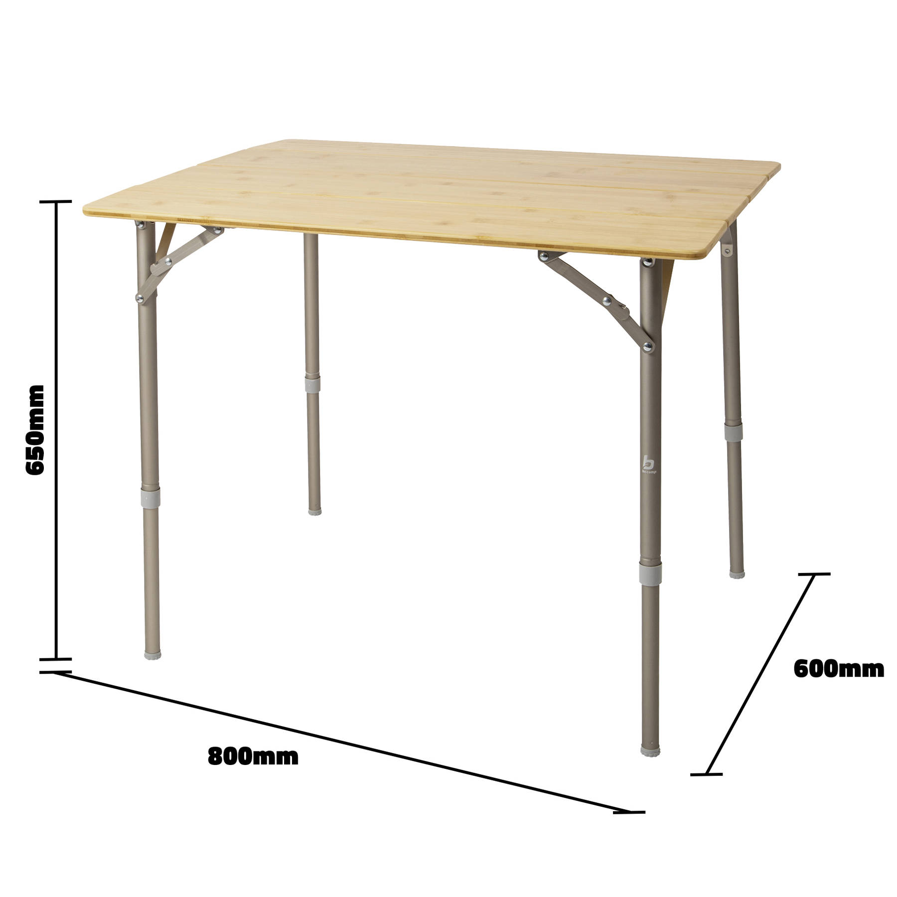 Розкладний стіл Bo-Camp Suffolk 80×60 cm Brown (1404650) DAS301453 54591