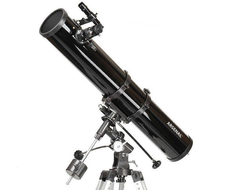 Телескоп Arsenal — Synta 114/900, EQ1, рефлектор Ньютона, з окулярами PL6.3 та PL17 (1149EQ1)