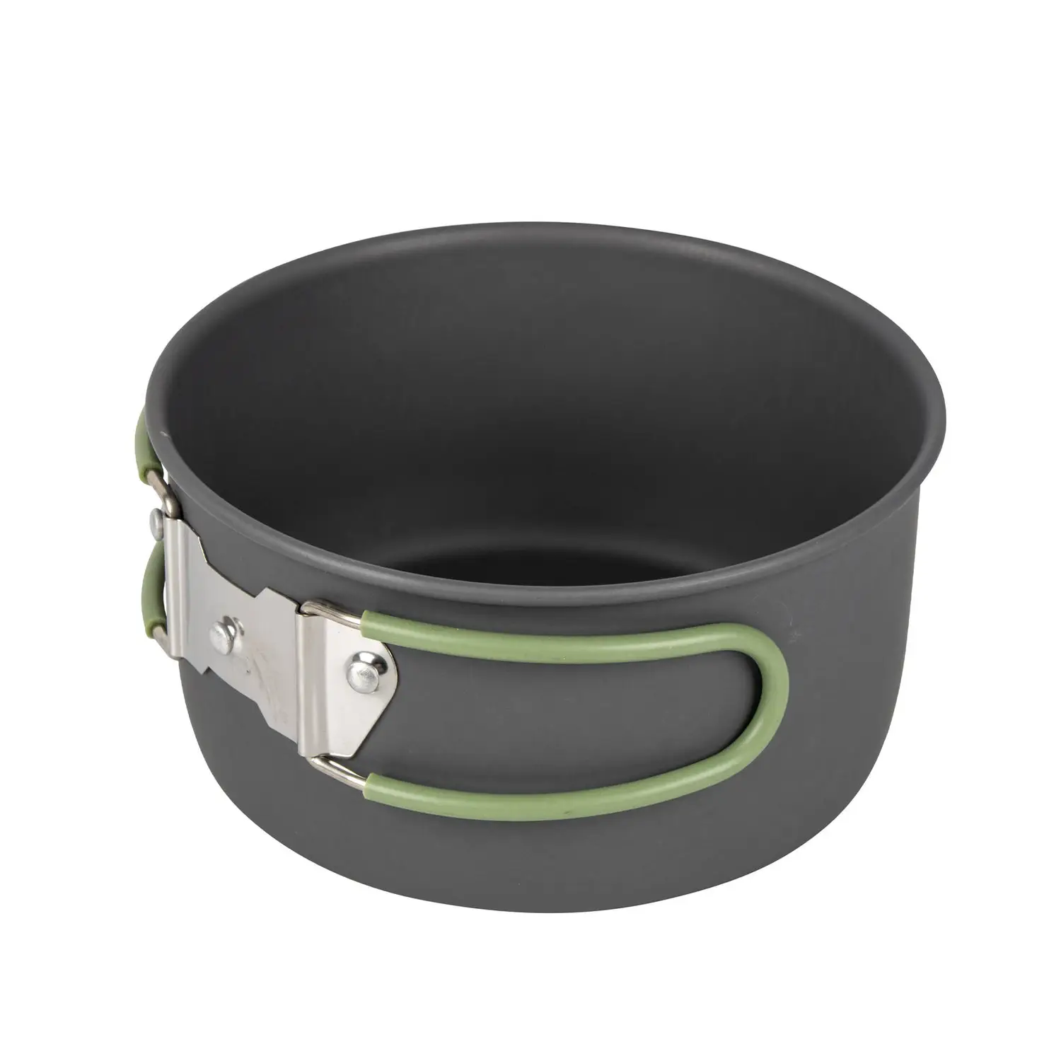Набір столового посуду Bo-Camp Explorer 4 штуки з жорстким анодованим покриттям сірого/зеленого кольору (2200244) 63679