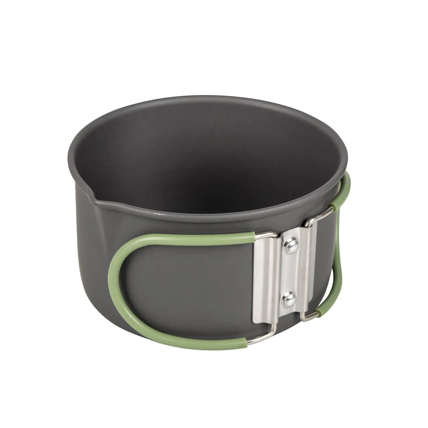 Набір столового посуду Bo-Camp Explorer 4 штуки з жорстким анодованим покриттям сірого/зеленого кольору (2200244) 63681