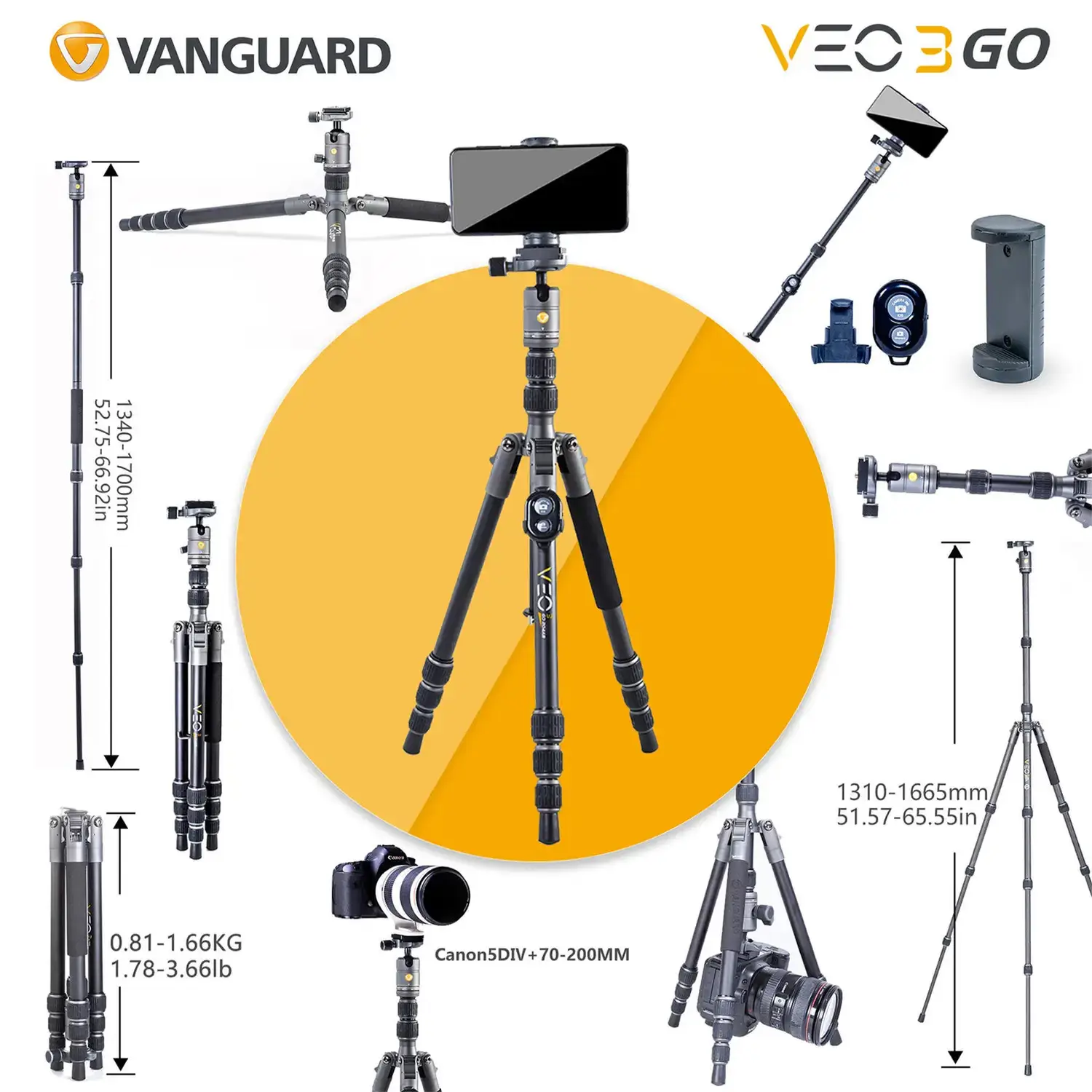 Штатив Vanguard VEO 3GO 235CB 64074