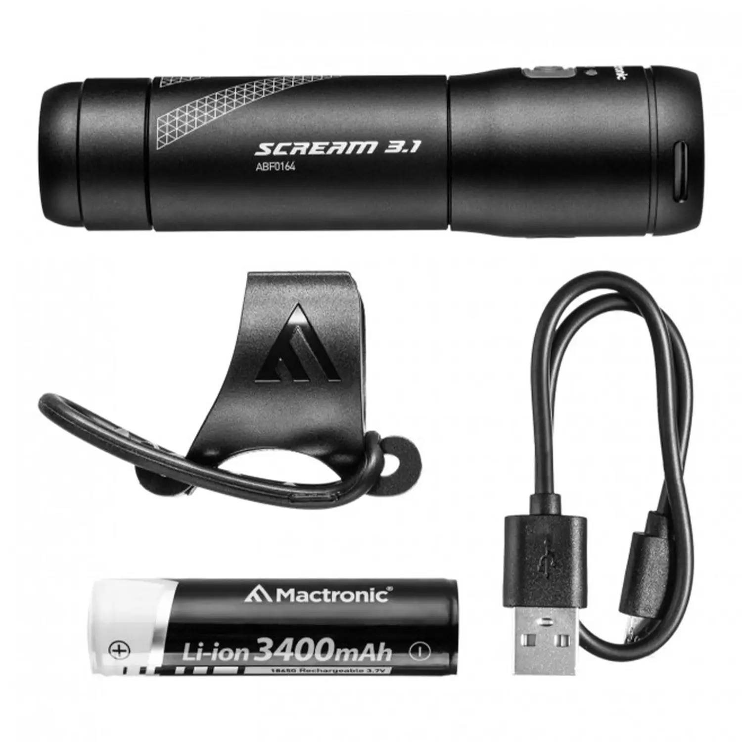 Ліхтар велосипедний передній Mactronic Scream 3.1 (1000 Lm) USB Rechargeable (ABF0164) 67551