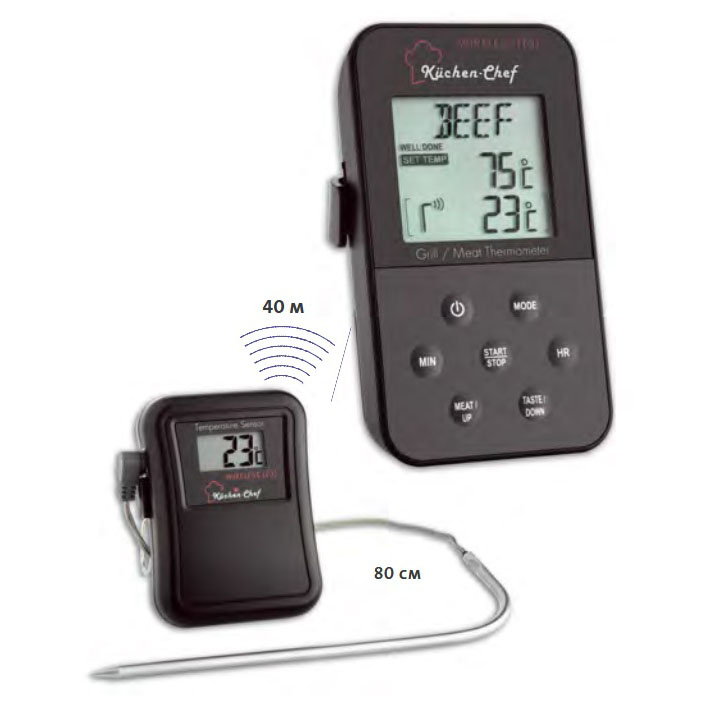 Термометр для духовки або гриля цифровий TFA “Küchen-Chef” 141504