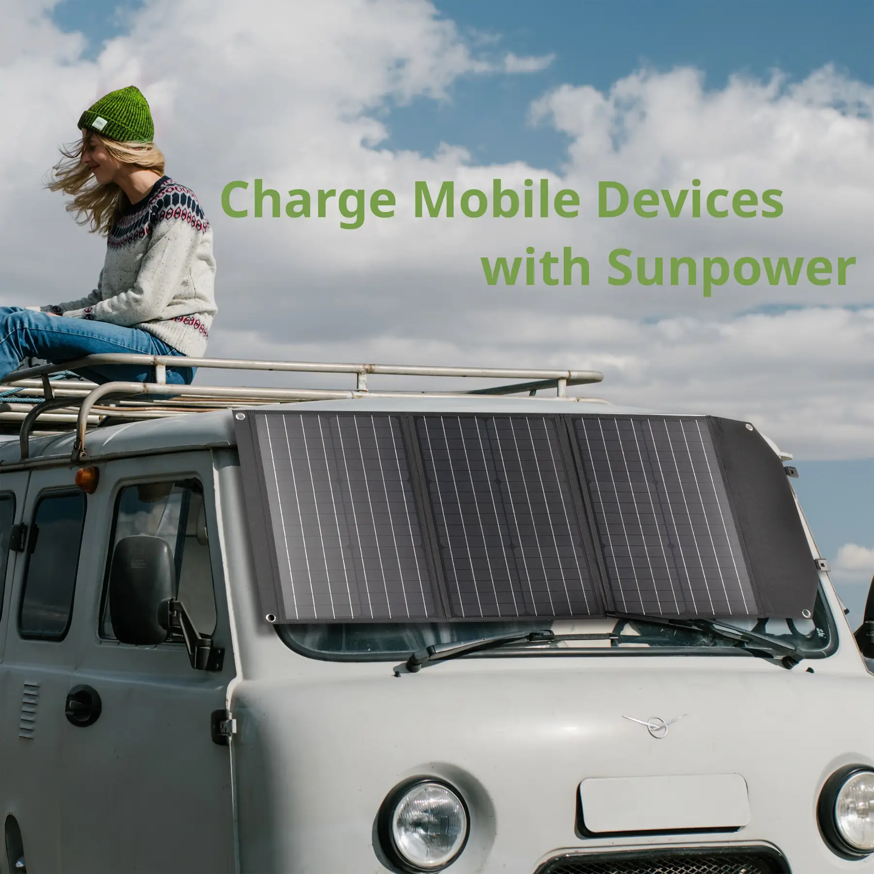 Портативний зарядний пристрій сонячна панель Bresser Mobile Solar Charger 90 Watt USB DC (3810060) 84734