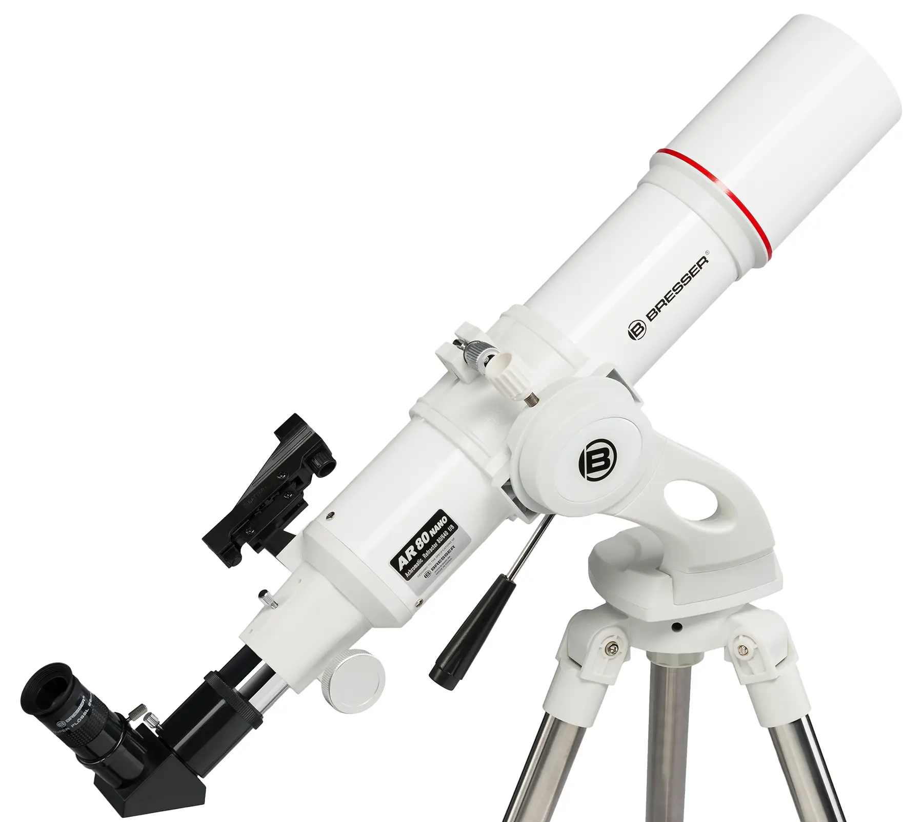 Телескоп Bresser Nano AR-80/640 AZ з сонячним фільтром і адаптером для смартфона (4580640) 82903