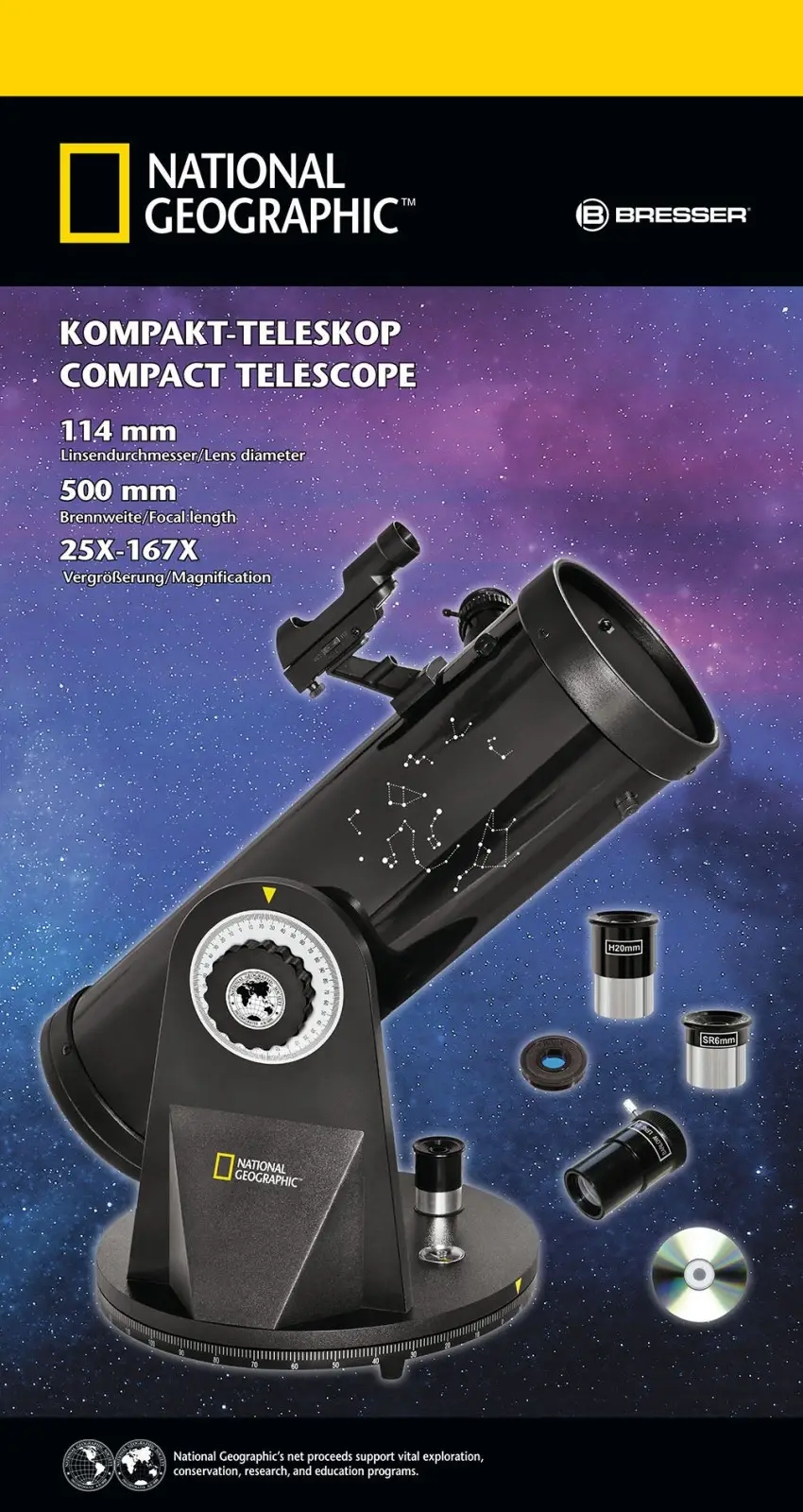 Телескоп National Geographic 114/500 Compact (9065000) 82818
