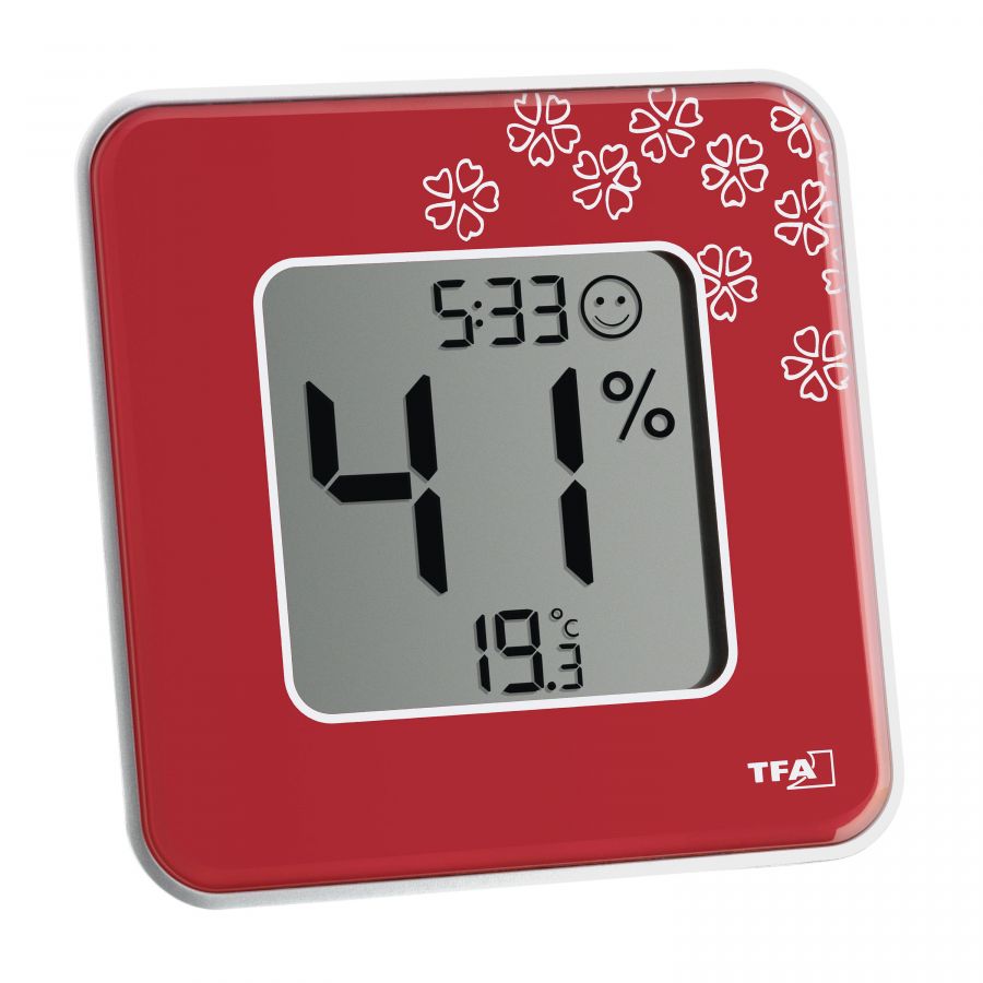 Термогигрометр цифровой TFA “Style” красный 30502105