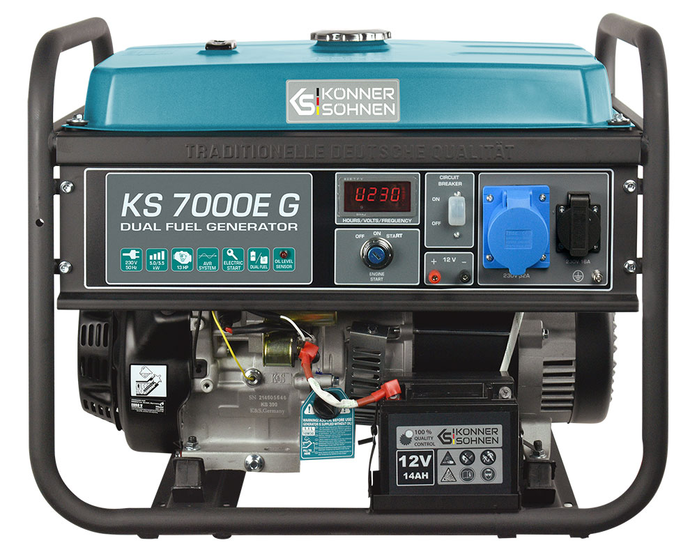 Газобензиновий генератор Könner&Söhnen KS 7000E G