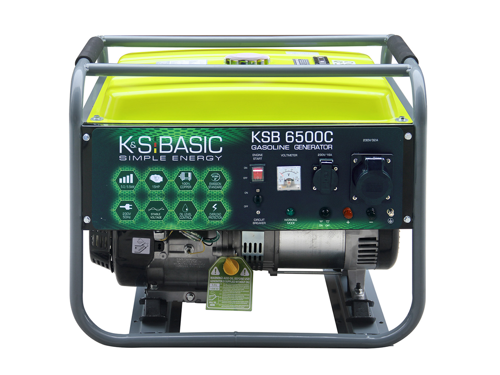 Бензиновий генератор K&S BASIC KSB 6500C