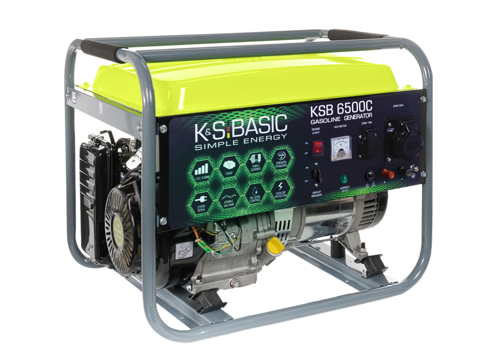 Бензиновий генератор K&S BASIC KSB 6500C 91646