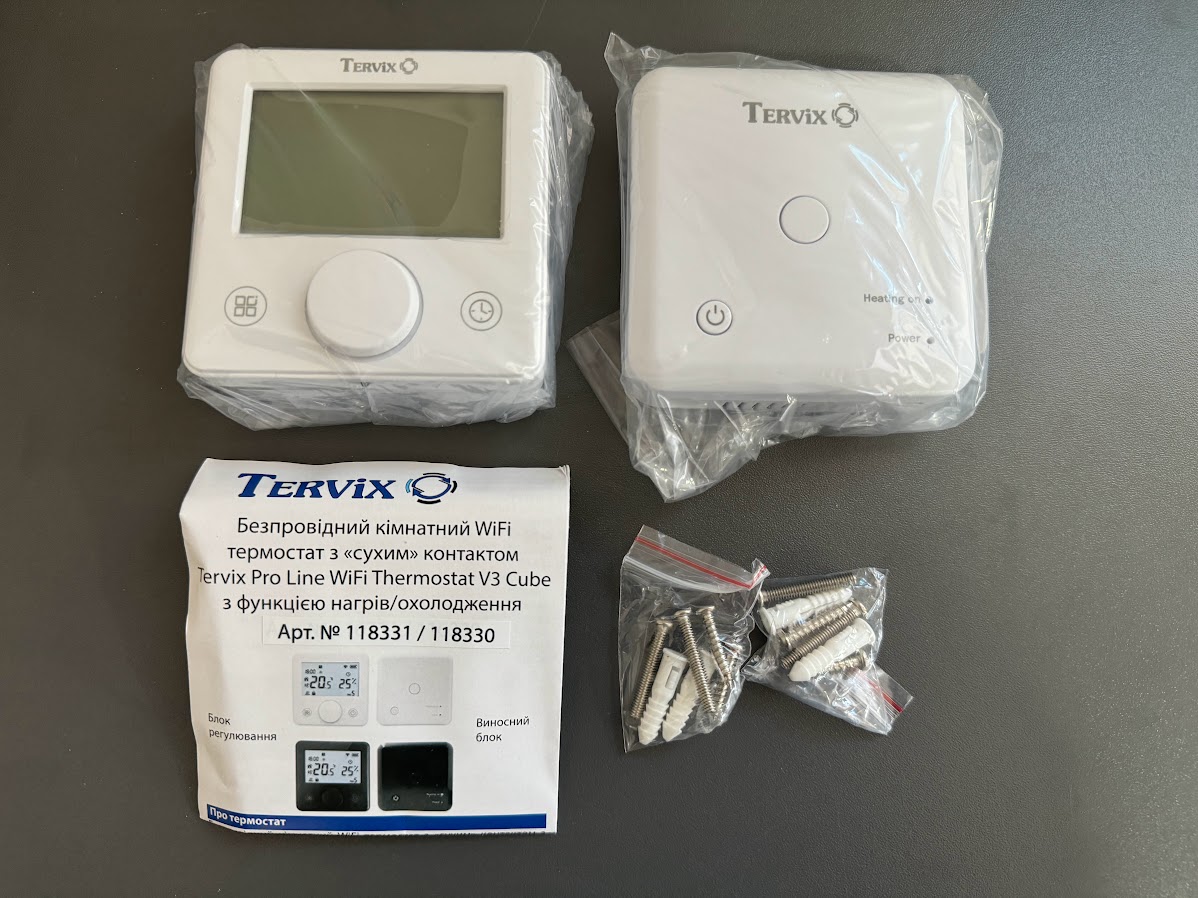 Терморегулятор Tervix Pro Line WiFi with Dry contact (118331) white 101253