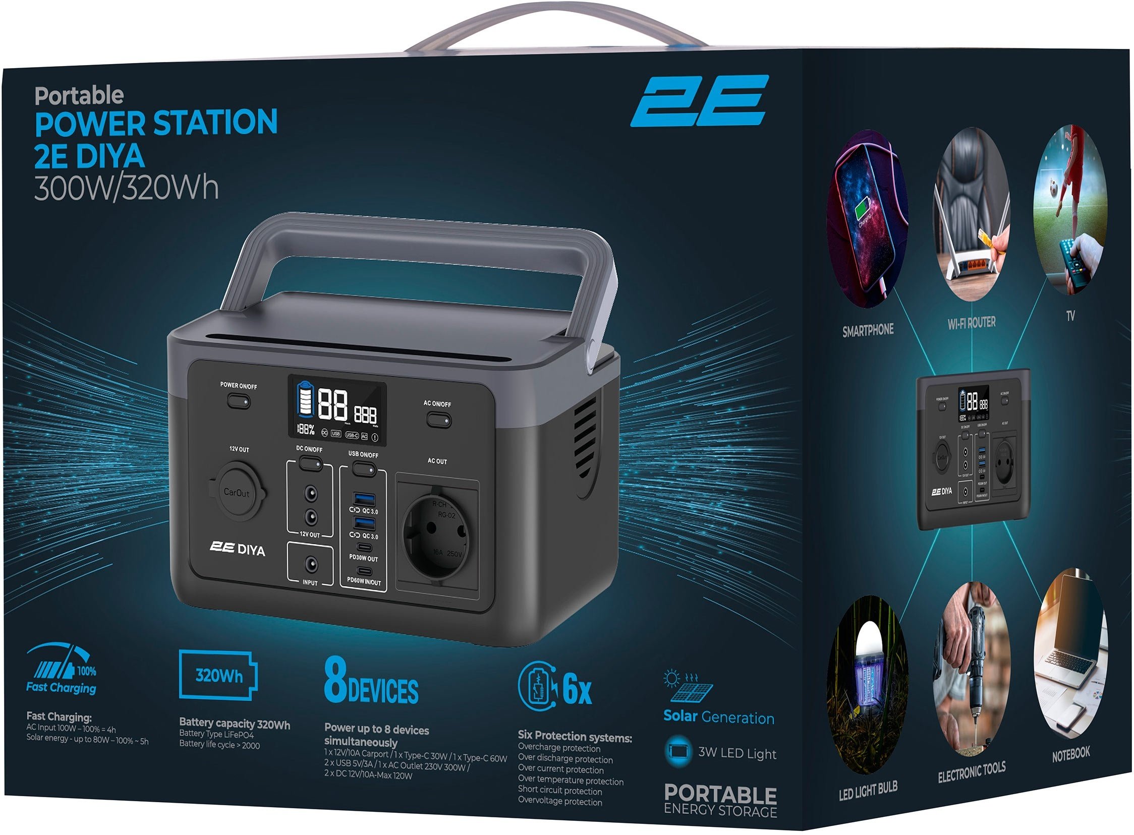Зарядна станція 2E Diya 300W (2E-PPS03032) 105001