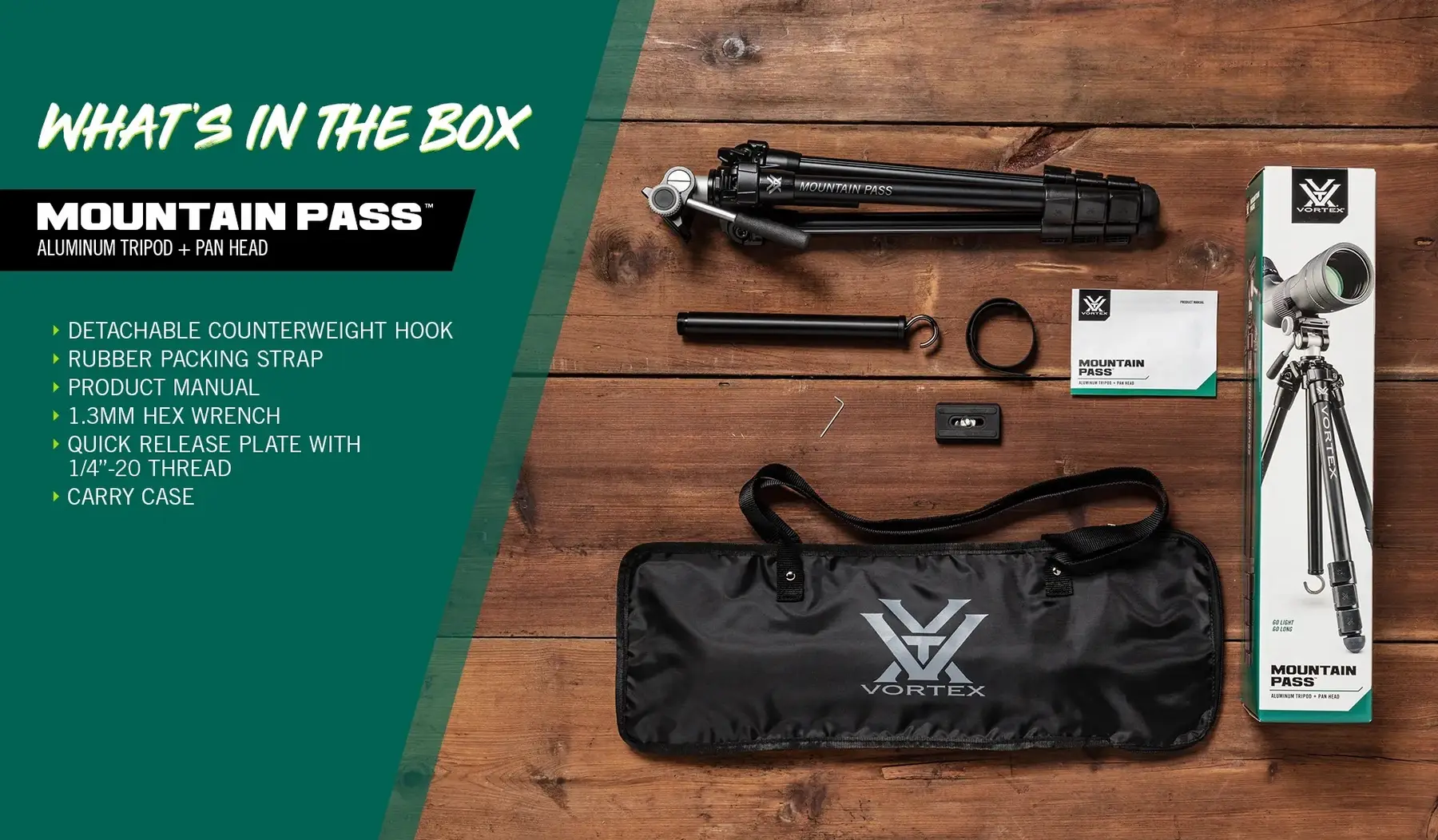 Штатив Vortex Mountain Pass Tripod Kit (TR-MTP) 104519