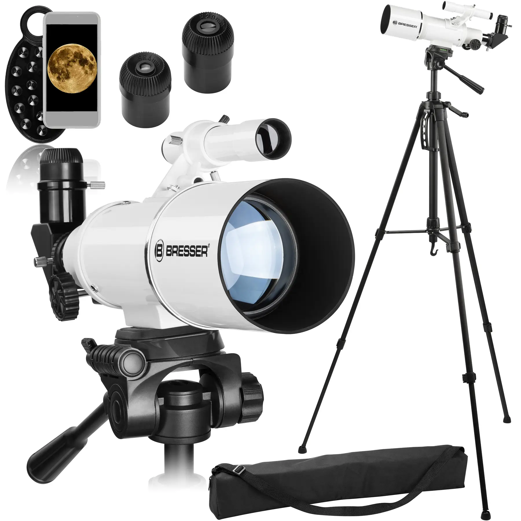 Телескоп Bresser Classic 70/350 Refractor з адаптером для смартфона (4670350) 104092