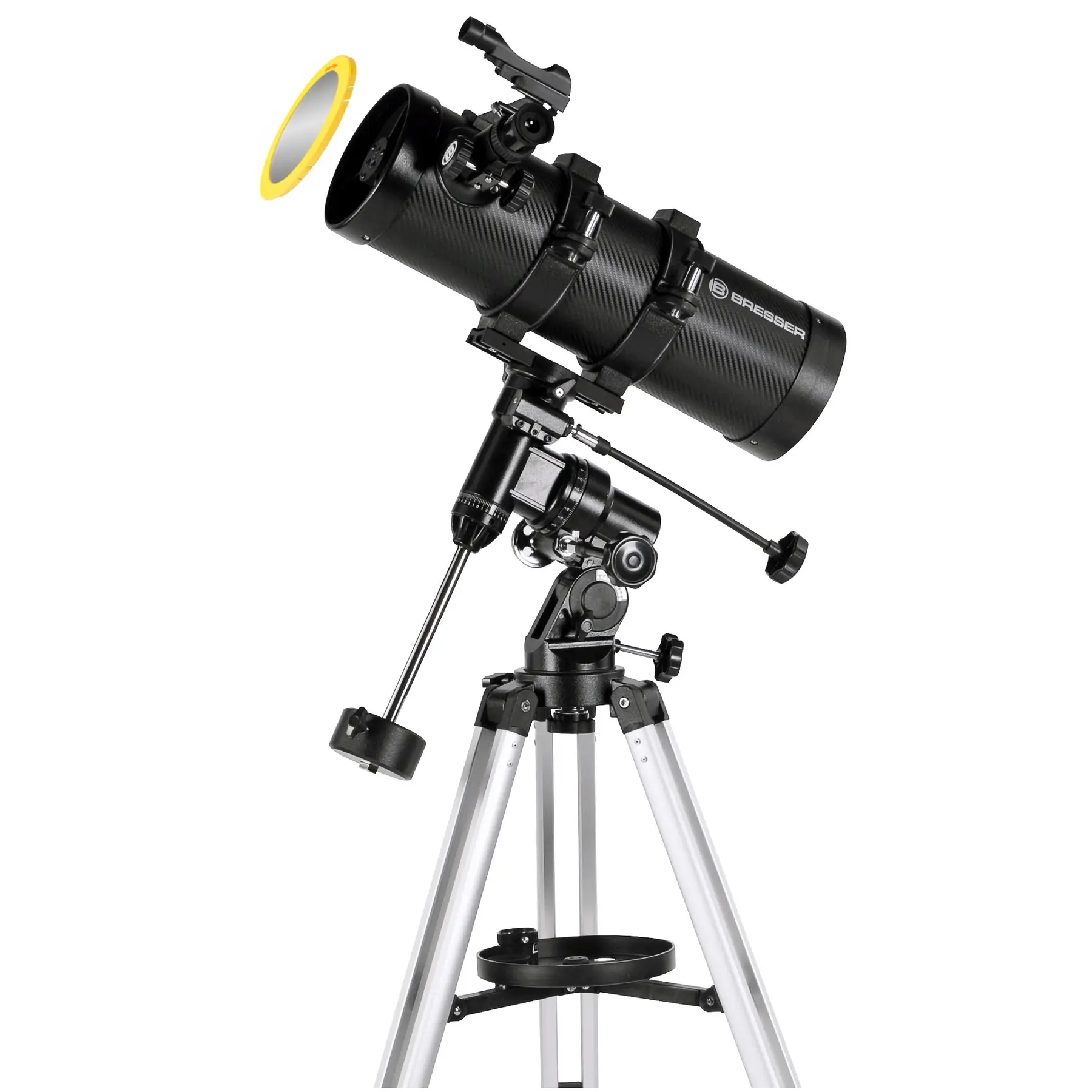 Телескоп Bresser Pluto II 114/500 EQ Carbon з сонячним фільтром та адаптером для смартфона (4614500) 104334
