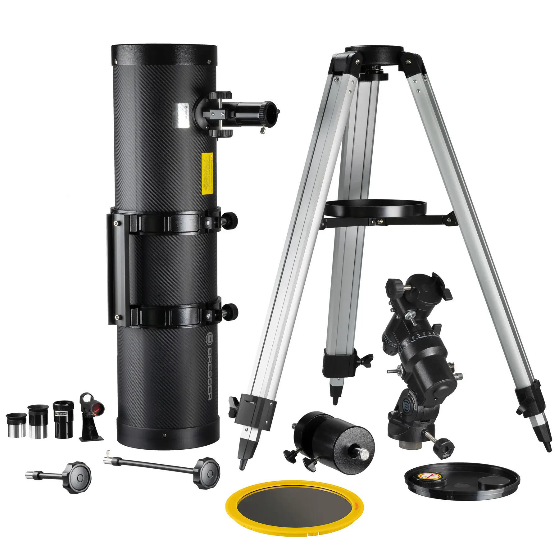 Телескоп Bresser Pollux 150/1400 EQ3 Carbon з сонячним фільтром і адаптером для смартфона (4690900) 104397