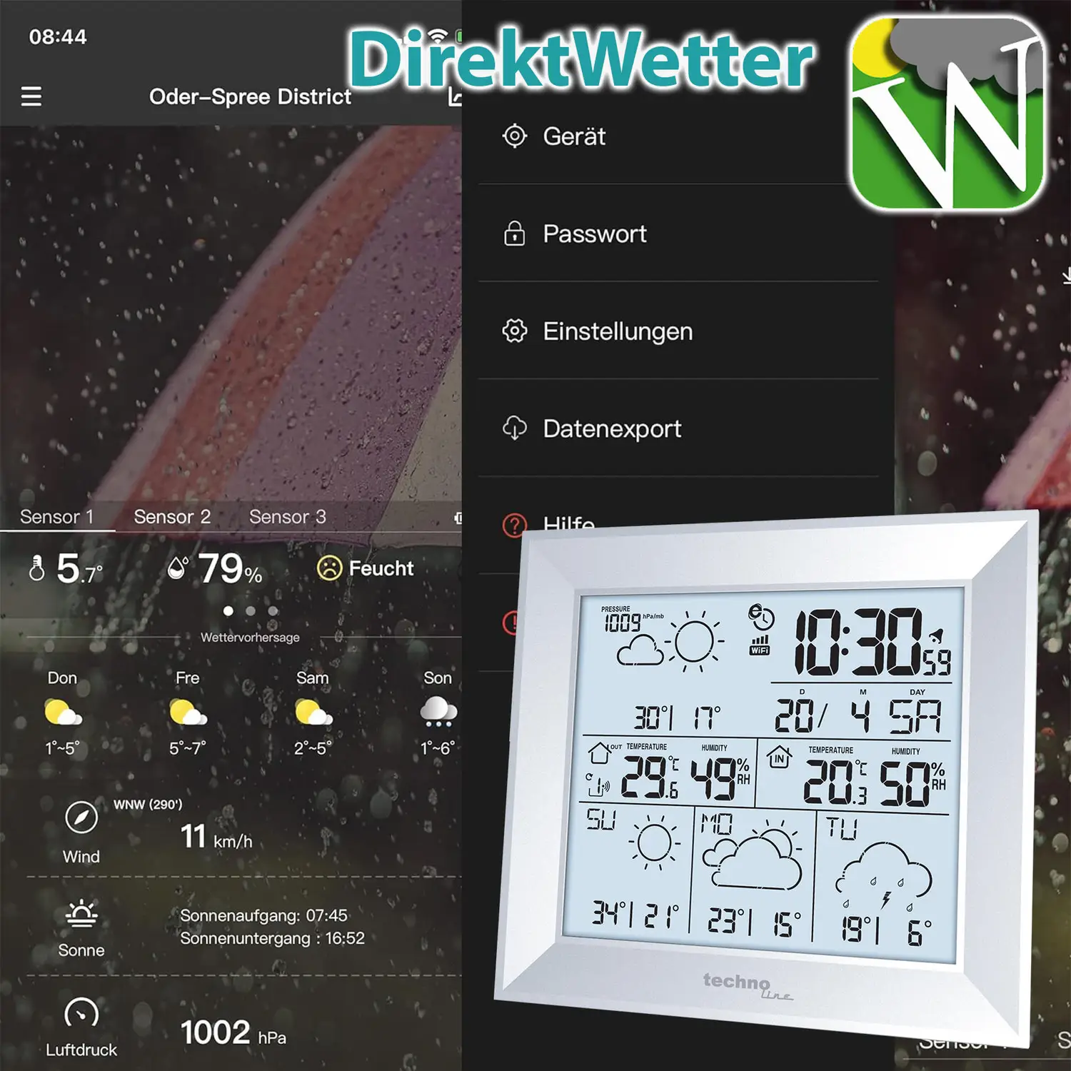 Метеостанція Technoline DirektWetter WD2000 Silver (WD2000) 108512