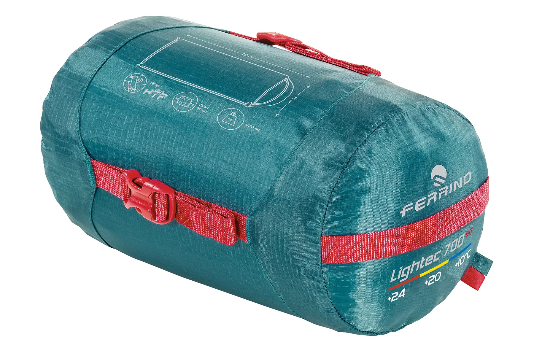 Спальний мішок Ferrino Lightec 700 SQ/+20°C Green Left (86154NVVS) 106042