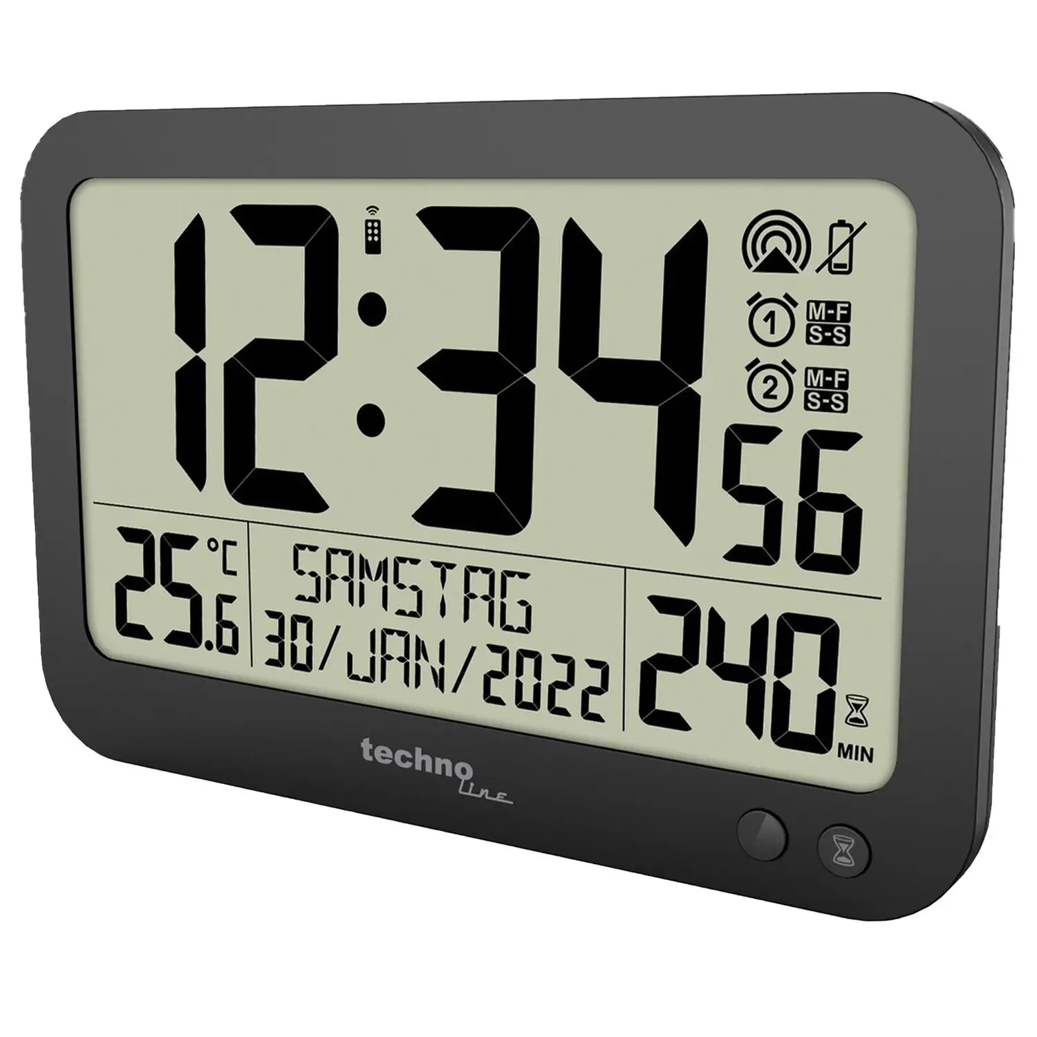 Годинник настінний Technoline WS8026 Black (WS8026) 108905