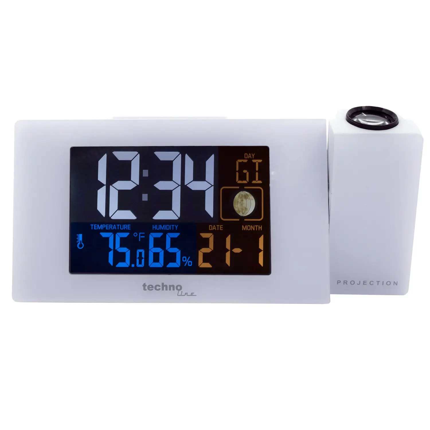 Годинник проекційний Technoline WT537 White (WT537) 108990
