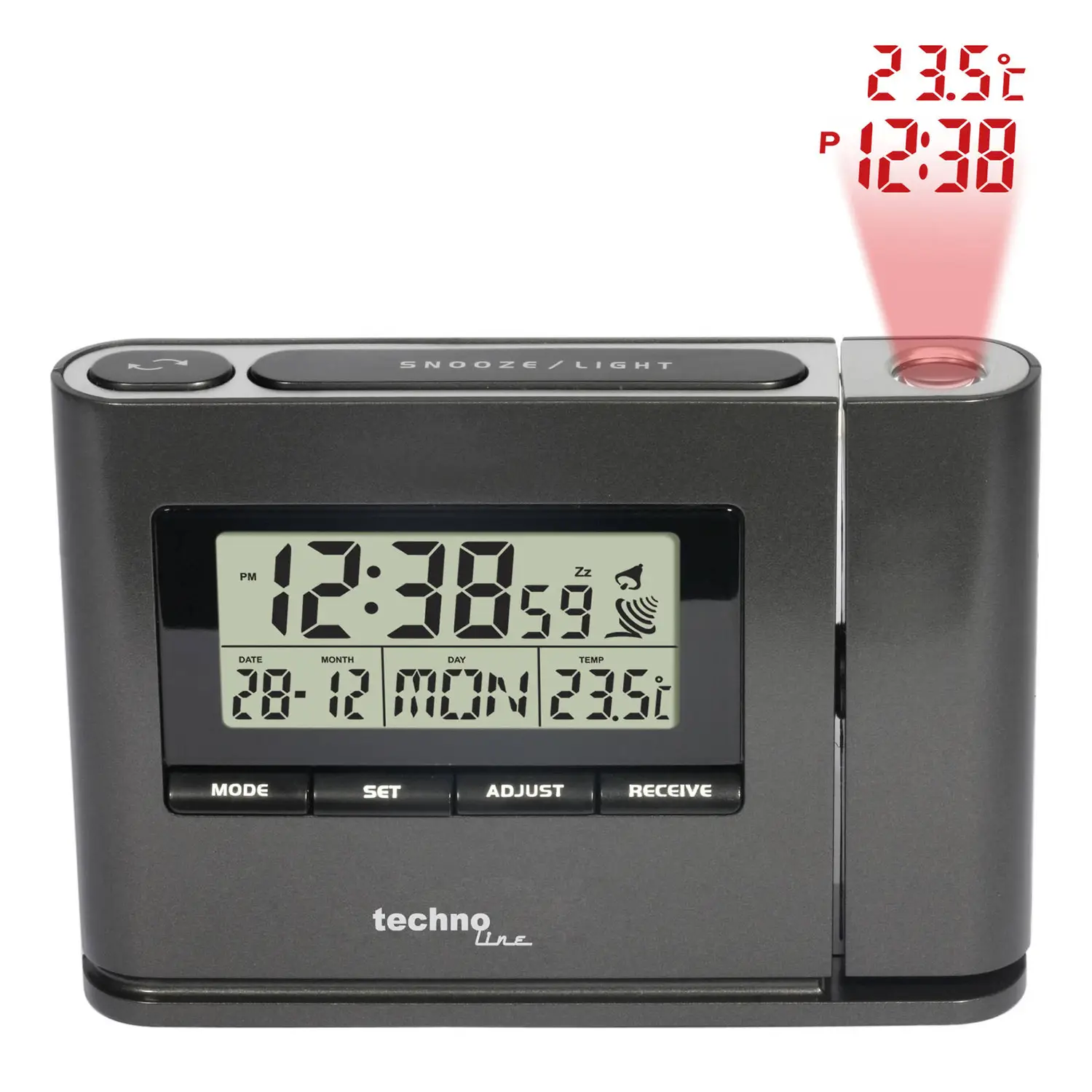Годинник проекційний Technoline WT519 Anthracite (WT519) 108972