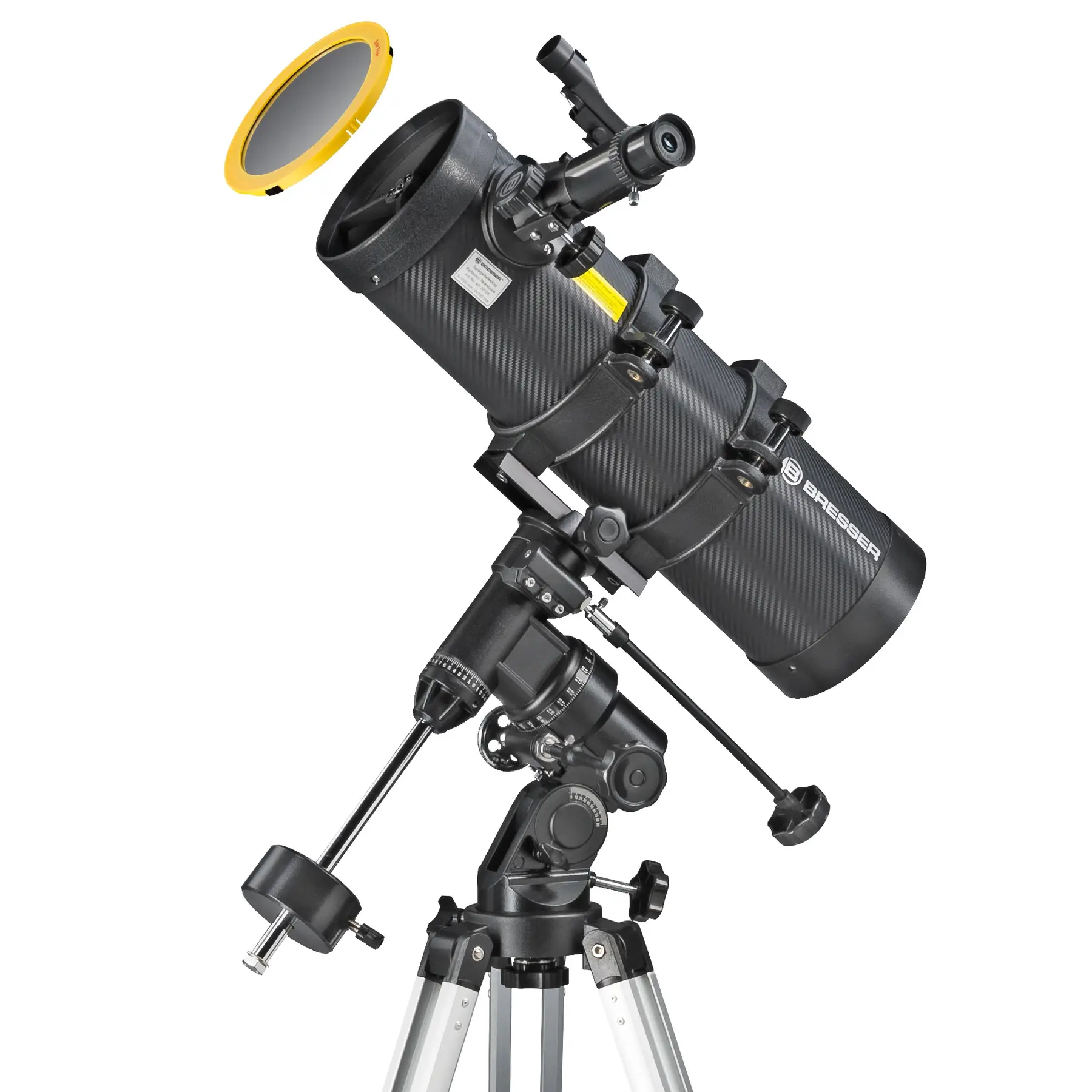Телескоп Bresser Spica 130/1000 EQ3 Carbon з сонячним фільтром і адаптером для смартфона (4630100) 113220