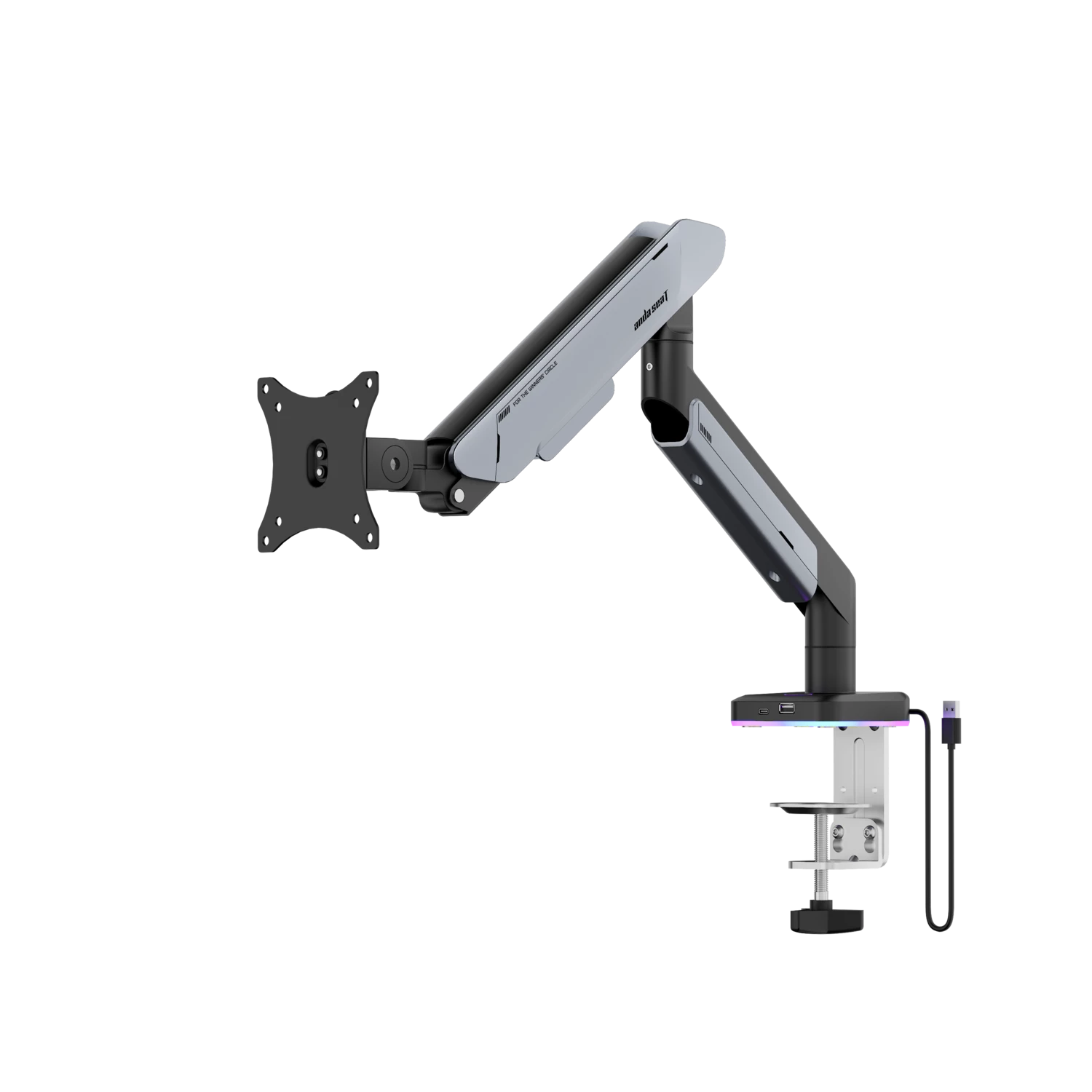 Настільне кріплення для монітора Anda Seat Stealth PRO II RGB 17”-42” Titamium (AD-W-A9X-1S-BT) 117234