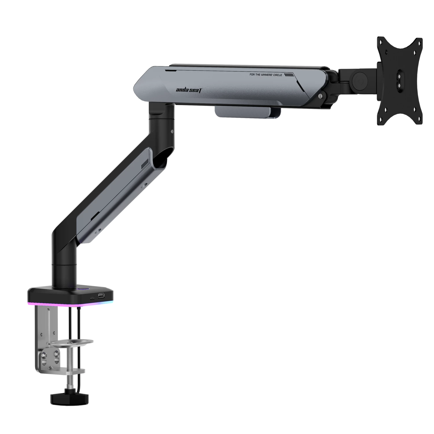 Настільне кріплення для монітора Anda Seat Stealth PRO II RGB 17”-42” Titamium (AD-W-A9X-1S-BT) 117236