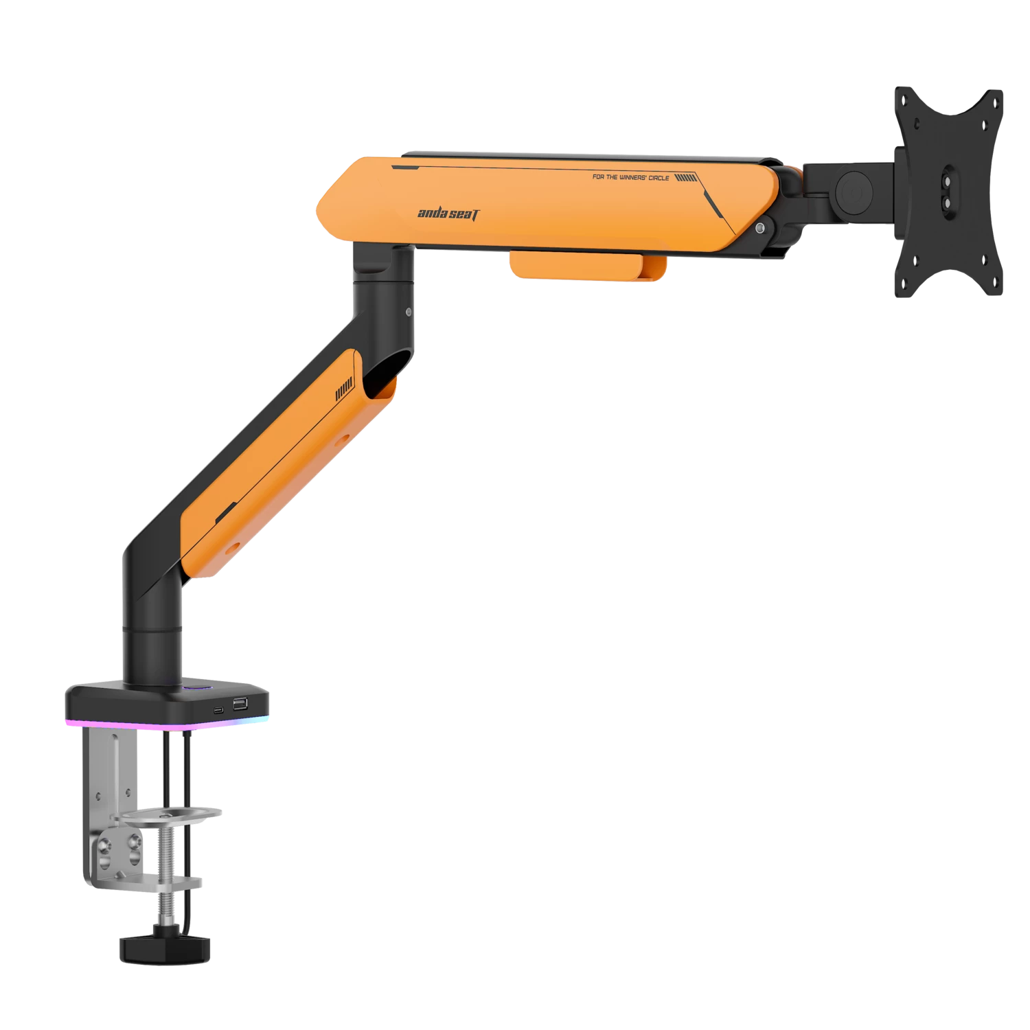 Настільне кріплення для монітора Anda Seat Stealth PRO II RGB 17”-42” Orange (AD-W-A9X-1S-BO) 117270