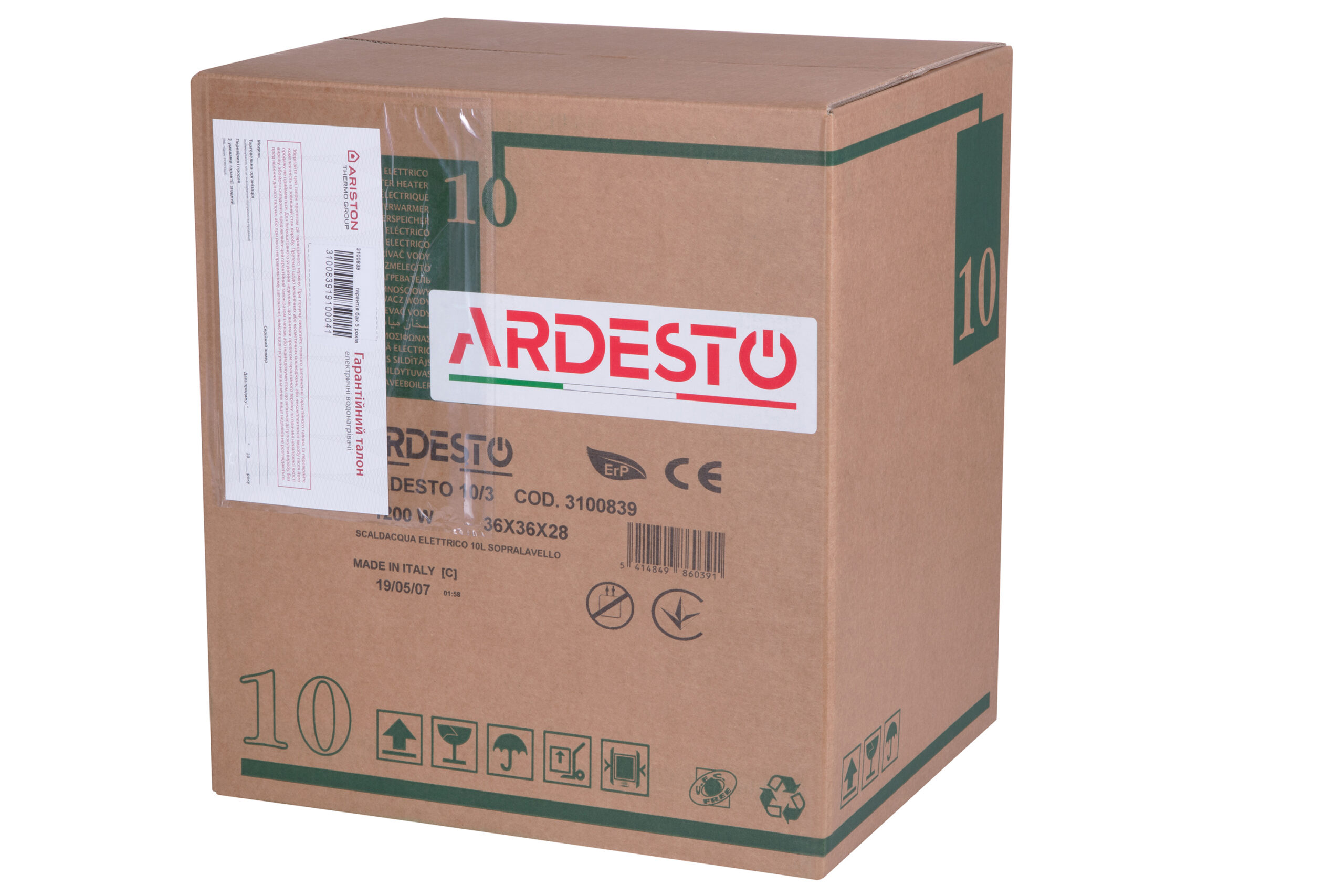 Водонагрівач Ardesto EWH-10OMWMI (3100839) Made in Italy 117658