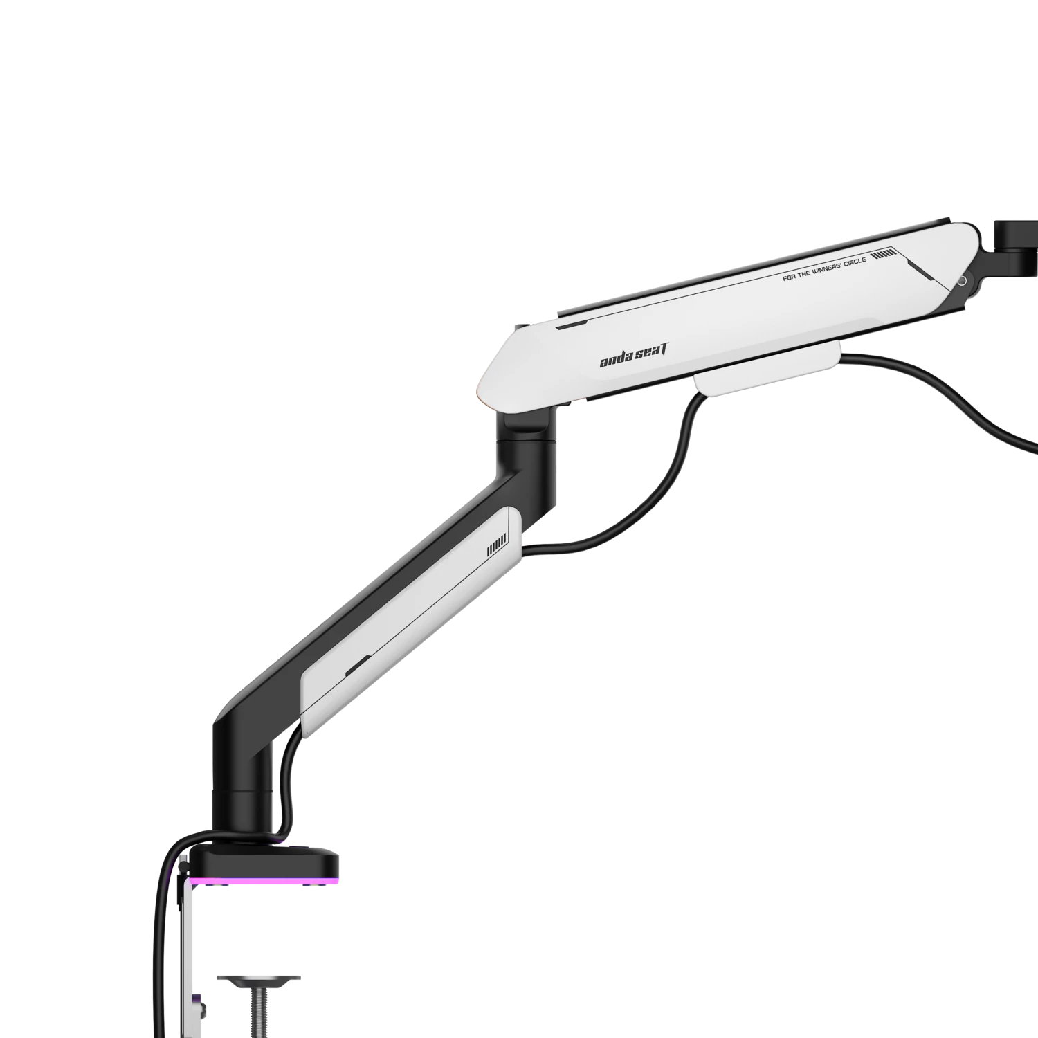 Настільне кріплення для монітора Anda Seat Stealth PRO II RGB 17”-42” White (AD-W-A9X-1S-BW) 117258