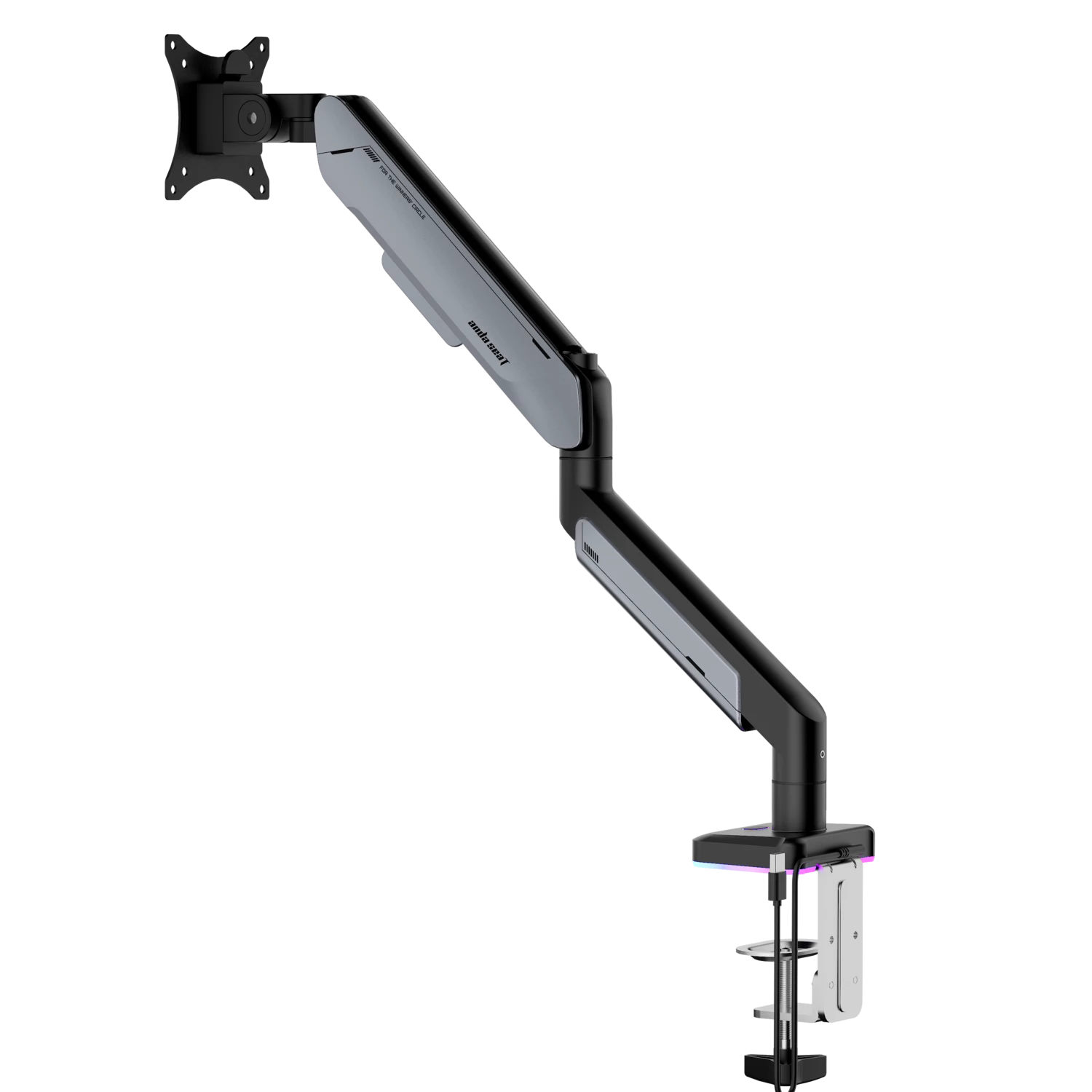 Настільне кріплення для монітора Anda Seat Stealth PRO II RGB 17”-42” Titamium (AD-W-A9X-1S-BT) 117244