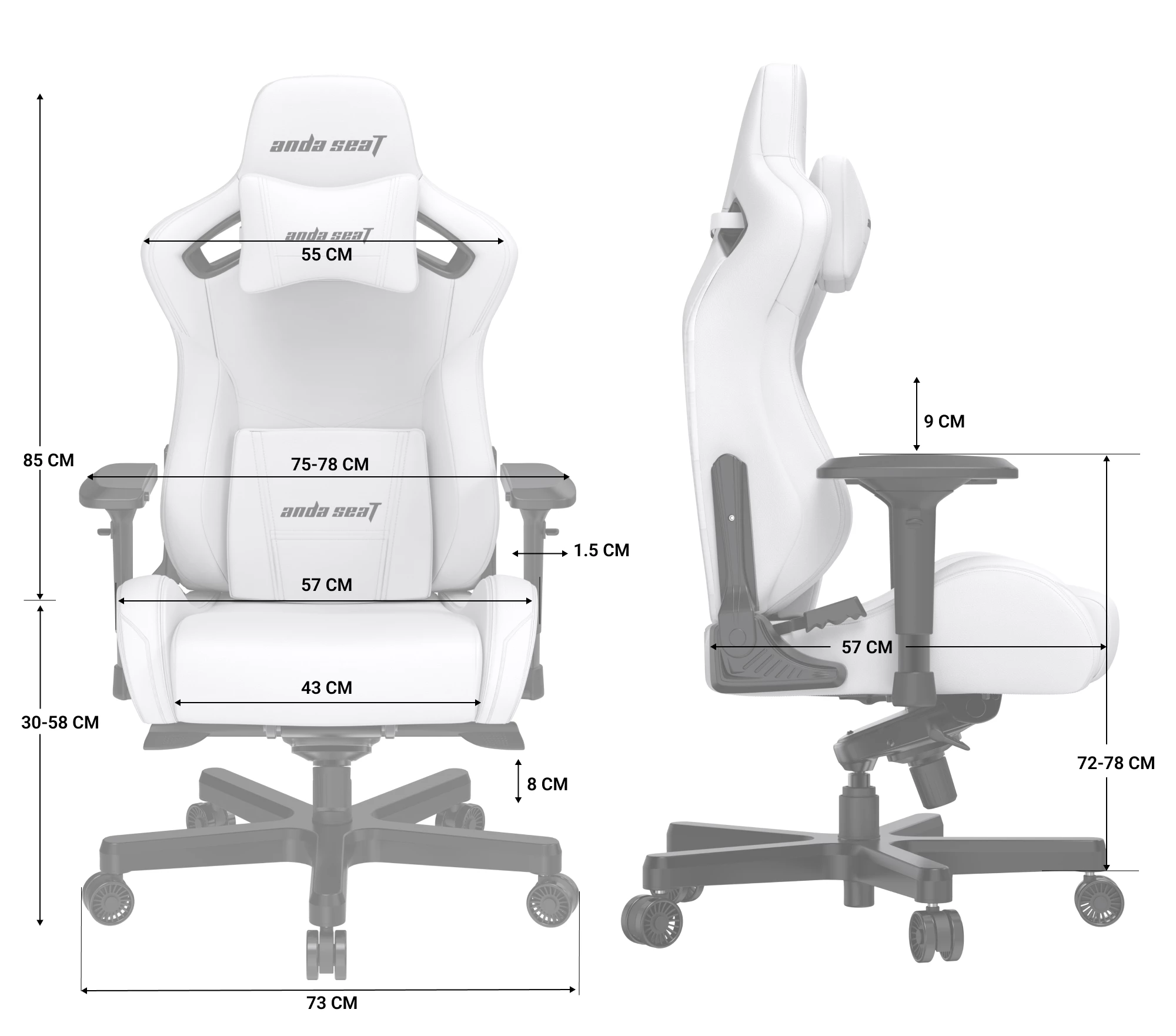 Геймерське крісло Anda Seat Kaiser 2 Brown Size XL (AD12XL-07-K-PV-K01) 116091