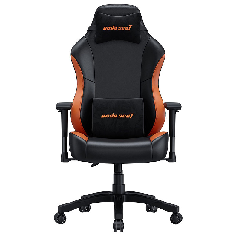 Геймерське крісло Anda Seat Luna Color Size L Black/Orange PVC (AD18-48-BO-PV)