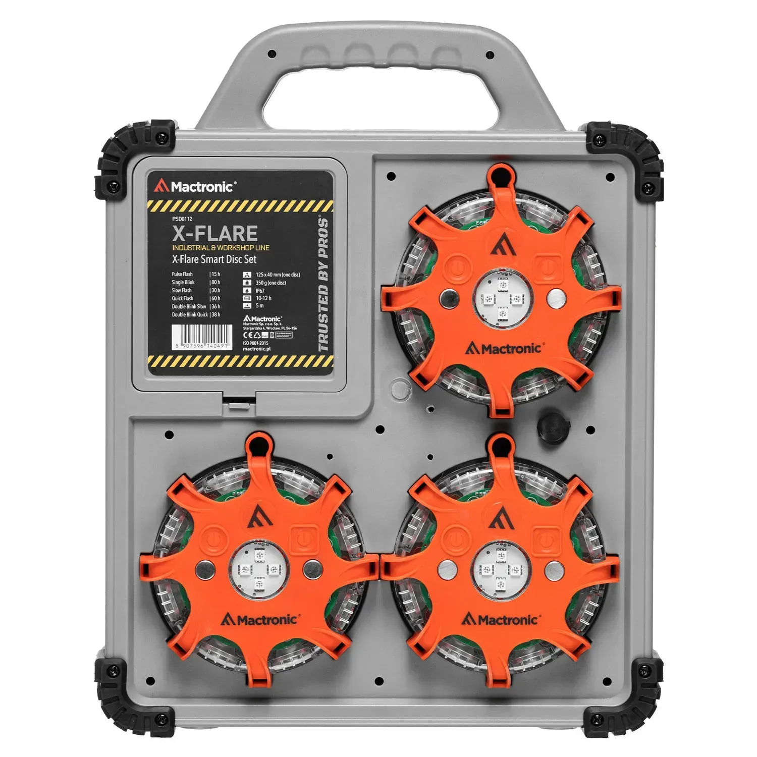 Комплект ліхтарів професійних Mactronic X-Flare (30 Lm) Red/Blue/Amber Recharg 12/220V (PSD0112) 119011