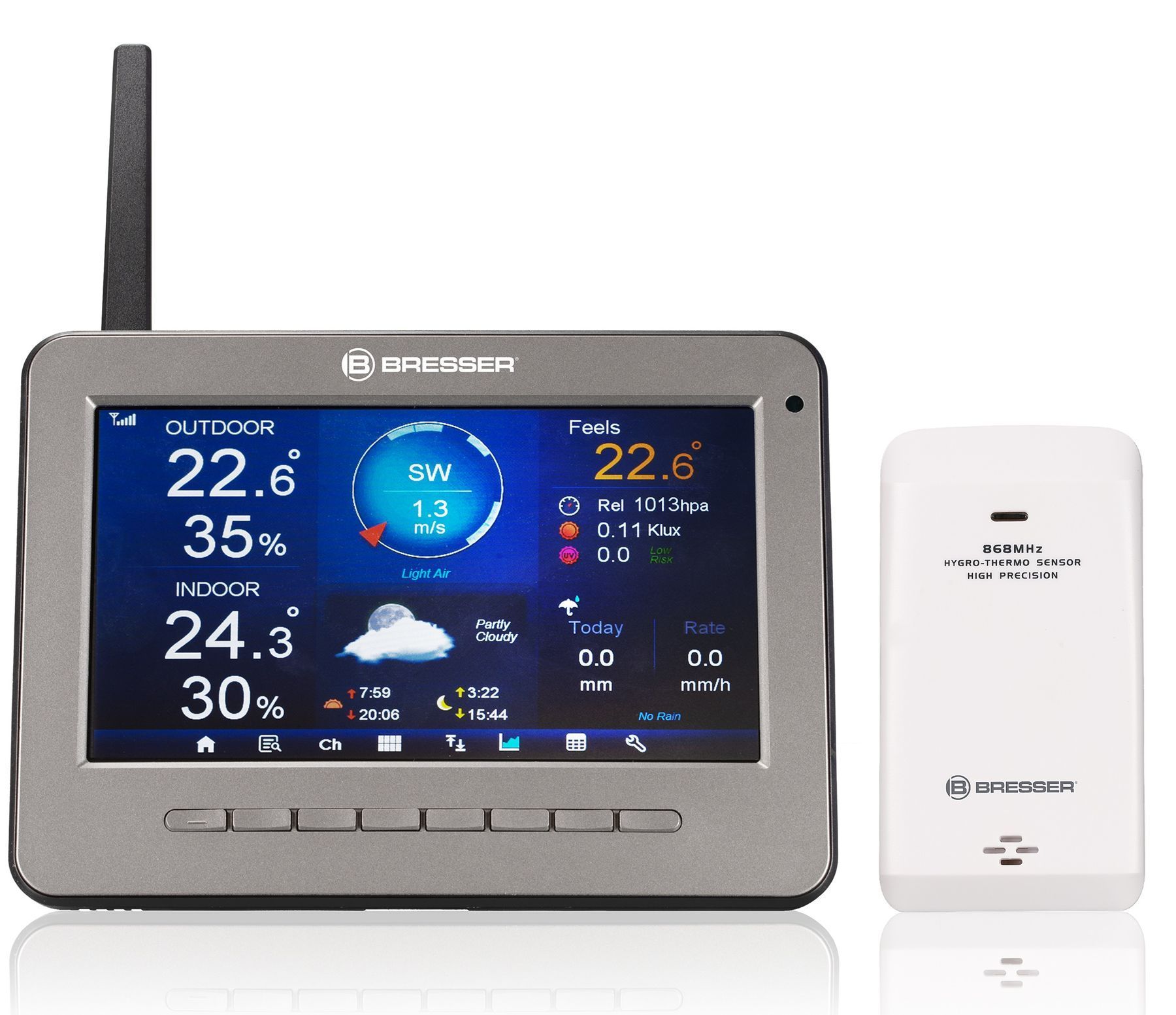 Метеостанція Bresser Professional WIFI HD TFT Colour Weather Center 7-in-1 Sensor (7003500) 119274