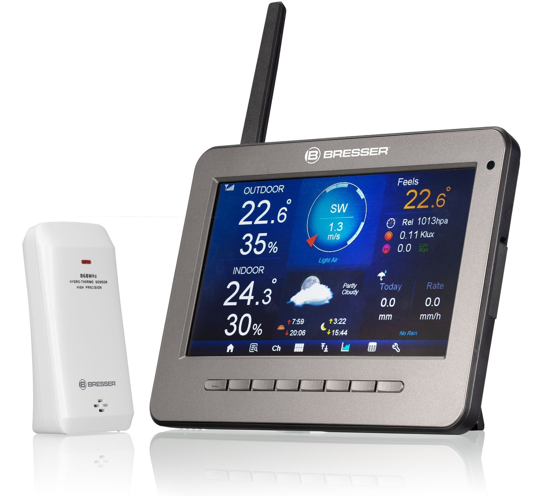Метеостанція Bresser Professional WIFI HD TFT Colour Weather Center 7-in-1 Sensor (7003500)