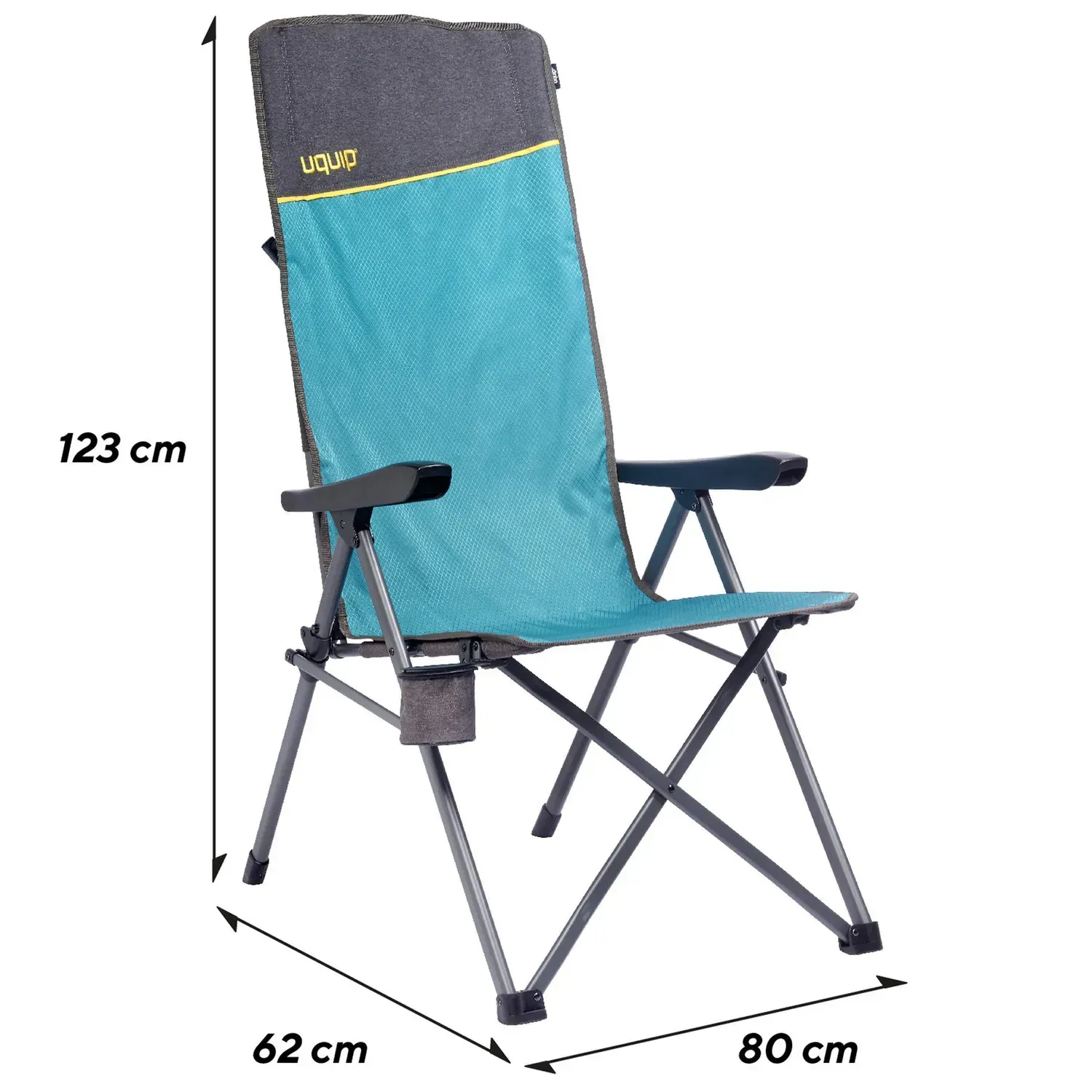 Крісло розкладне Uquip Justy XL Blue/Grey (244037) 120934