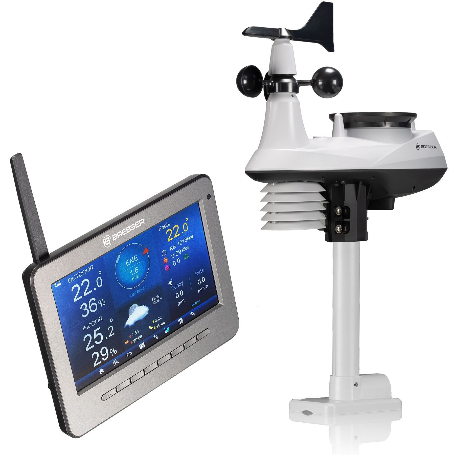 Метеостанція Bresser Professional WIFI HD TFT Colour Weather Center 7-in-1 Sensor (7003500) 119284