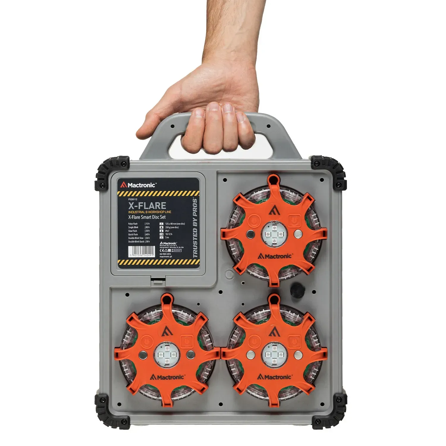 Комплект ліхтарів професійних Mactronic X-Flare (30 Lm) Red/Blue/Amber Recharg 12/220V (PSD0112) 119029