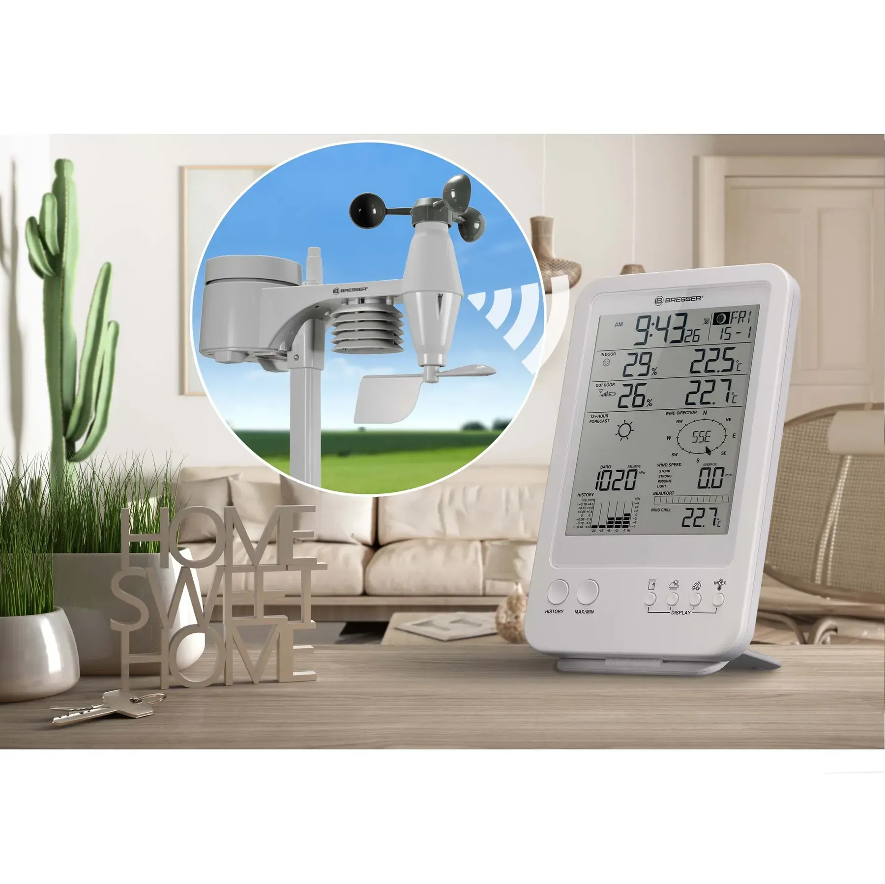 Метеостанція Bresser Weather Center 5-in-1 White (7002511) 119316