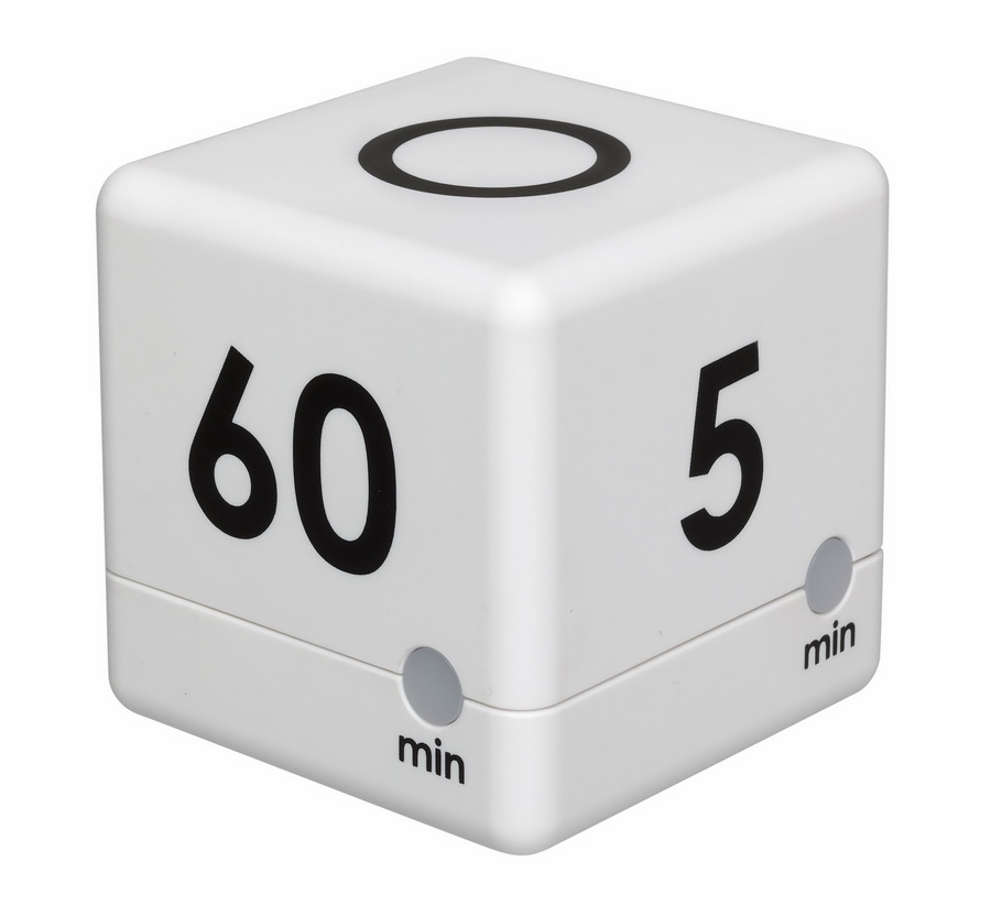Таймер цифровий TFA “Cube-Timer” 5–15–30–60 хвилин білий 38203202